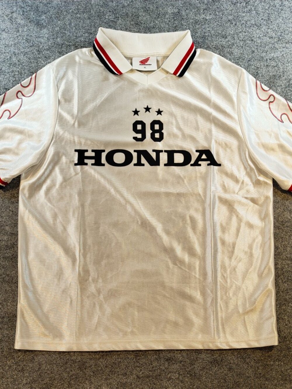 Honda Official Racing Polo XL White Satin 98 Graphic